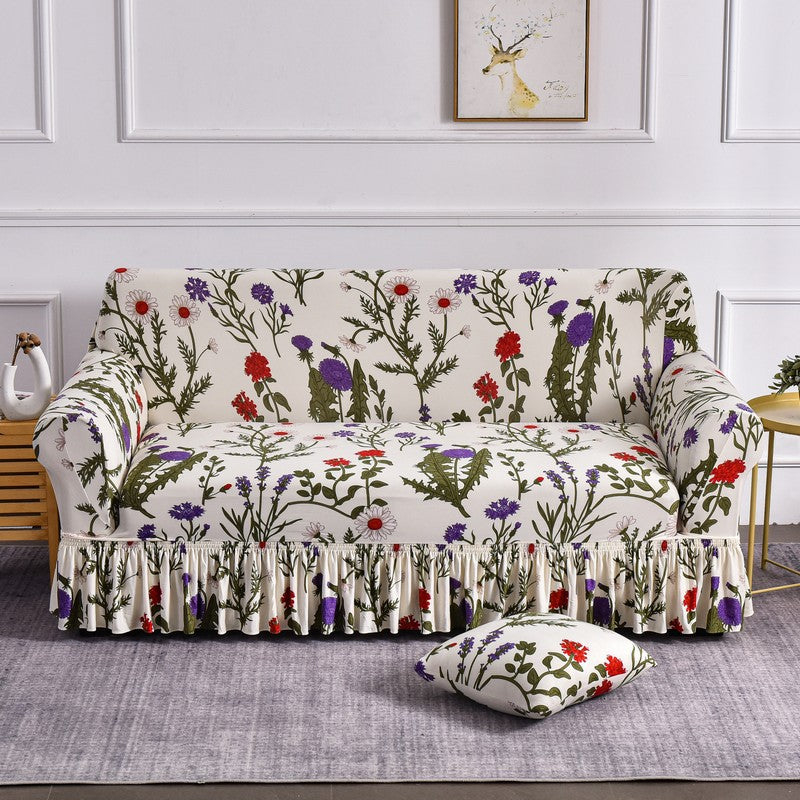 Printed Ice Silk Sofa Cover (Design 3) main image 0