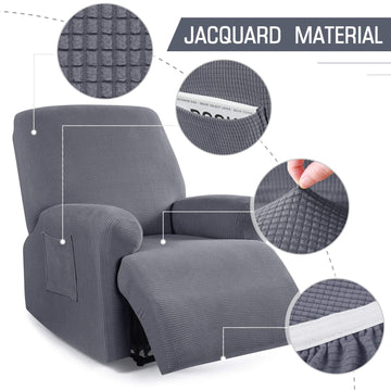 4/6/8 Pieces Seperate Stretch Jacquard Recliner Chair Cover
