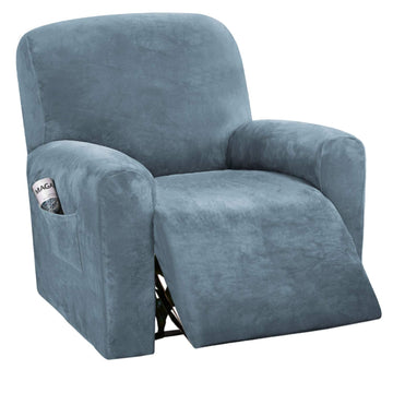 1 Seater Velvet Soft Recliner Chair Slipcover