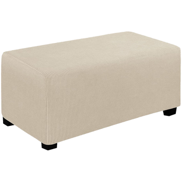 Hadal Jacquard Solid Color Ottoman Cover