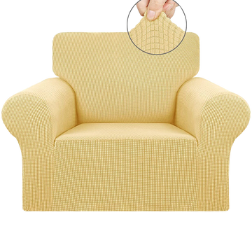Jacquard Non Slip Soft Solid Color Armchair Cover