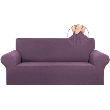 Tonus Jacquard Solid Color Sofa Cover - Loveseat