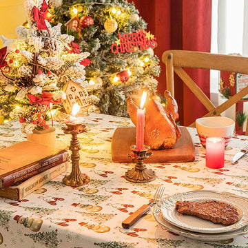 Christmas Snowman Dining Room Tablecloth
