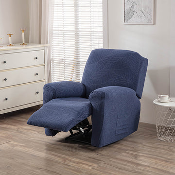 Jacquard Large Leaf Split Recliner Chair Cover 4/6/8 Pieces