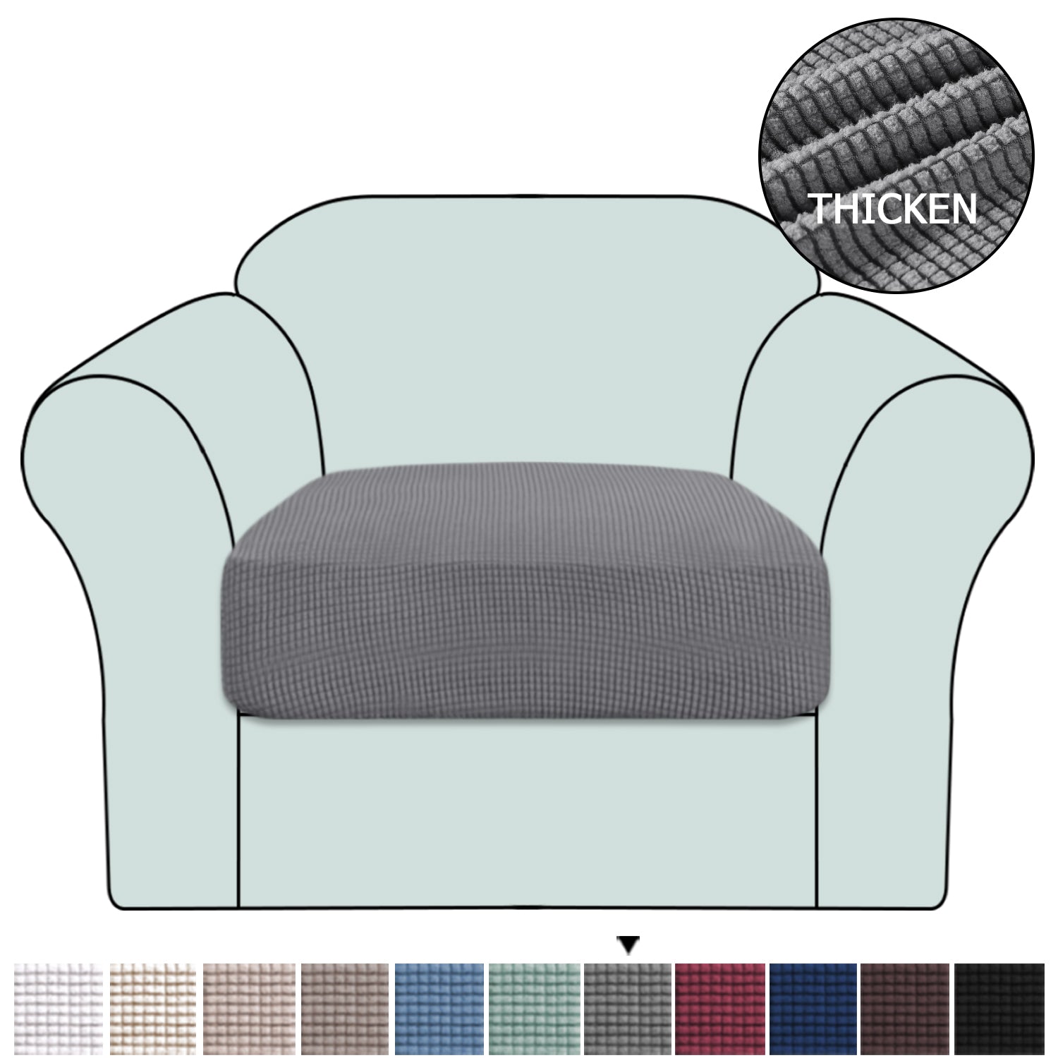 Jacquard Soft Sofa Seat Cushion Covers Large Cushions Covers Backrest Covers