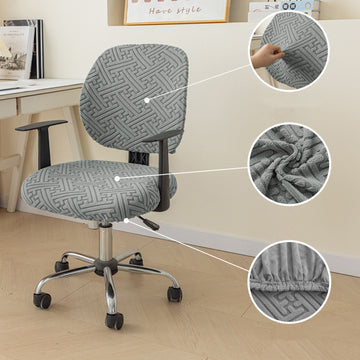 2 Piece Stretchable Universal Computer Chair Seat Cover