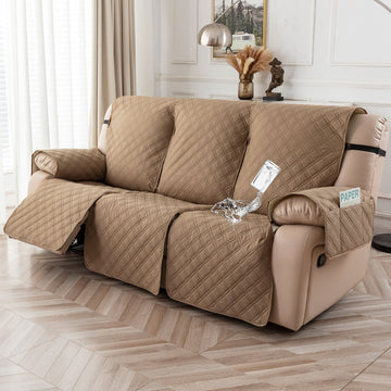 Recliner Slipcover With Center Console 100% Waterproof Pet Cover For Recliner With Straps For Bedroom Office Home Decor - 15 Recliner Slipcover With Center Console 100% Waterproof Pet Cover For Recliner With Straps For Bedroom Office Home Decor - 15
