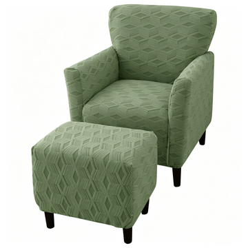 Stretch Armchair Slipcover with Ottoman Cover