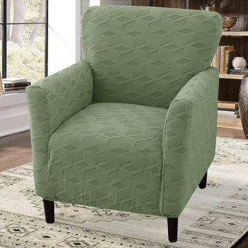 Stretch Armchair Slipcover with Ottoman Cover
