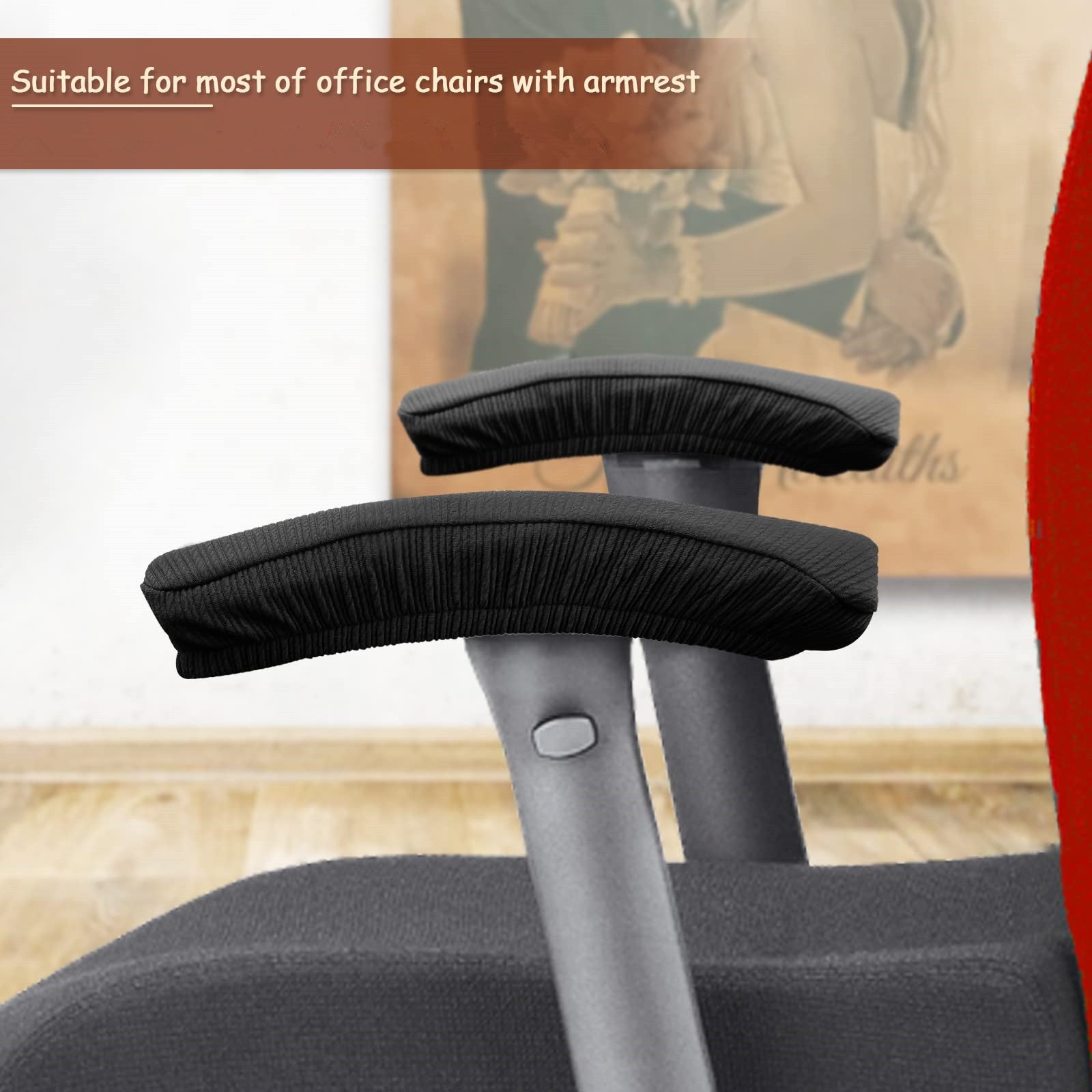Office Chair Armrest Slipcovers Chair Arm Pad Covers Overs,Elasticity ...
