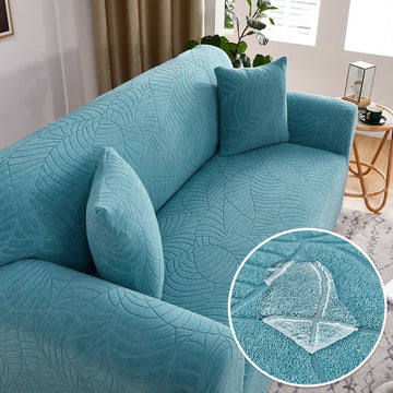 Thick Jacquard Leaf Pattern Sofa Cover For Living Room