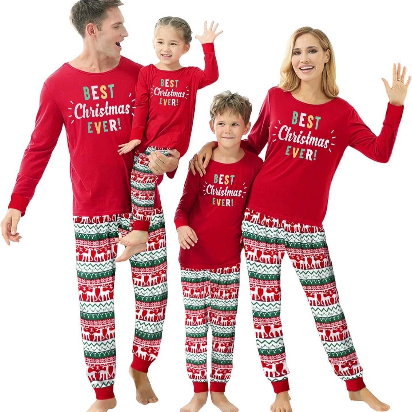 "Best Christmas Ever" Family Matching Christmas Pajamas Sets