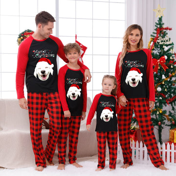Dog Print Christmas Family Outfits Christmas Pajama Set