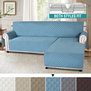 One-piece L-shaped Sofa Cover for Sectional Sofa Chaise Lounge