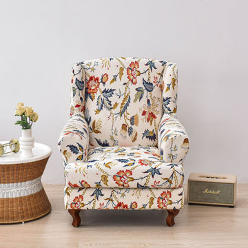 Super Stretch Wingback Chair Covers 2 Pieces