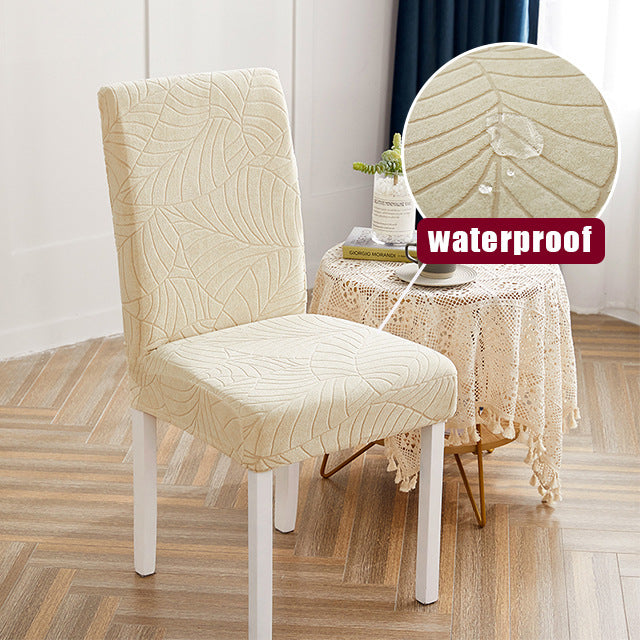 Stretch Jacquard Waterproof Chair Seat Covers Kitchen And Dining