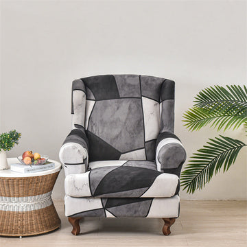 Super Stretch Wingback Chair Covers 2 Pieces