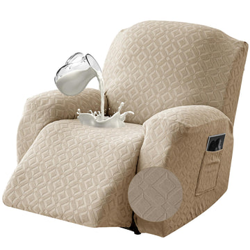Stretch Waterproof Recliner Sofa Cover with Pockets Washable Recliner Slipcovers