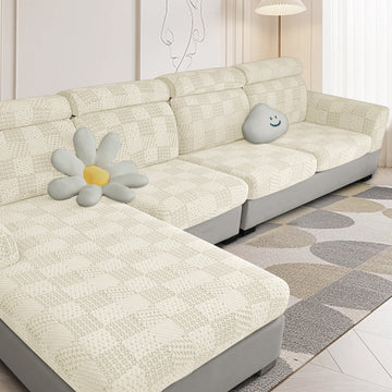 Elastic Soft Thick L-shaped Sofa Cushion Cover