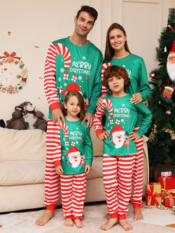 Christmas Parent-Child Pajamas with Santa Fawn