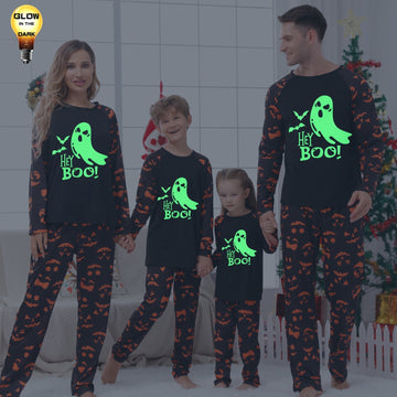 Halloween Family Pajama Glow-in-the-Dark Print Set
