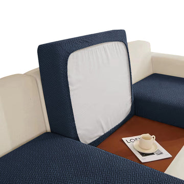 Jacquard Solid Color Sofa Cushion Seat Cover