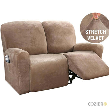 Venal Velvet Solid Color Recliner Cover (2 Seater)