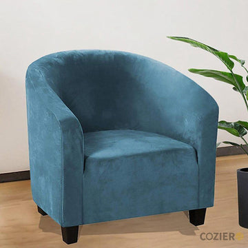 Rowen Velvet Solid Color Tub Chair Cover