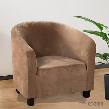 Rowen Velvet Solid Color Tub Chair Cover