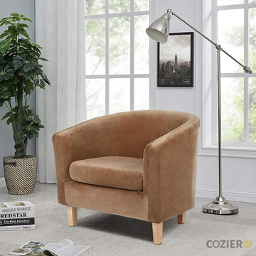 Nasal Velvet Solid Color Tub Chair Cover