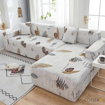 Lares Spandex Print L-Shaped Sofa Cover