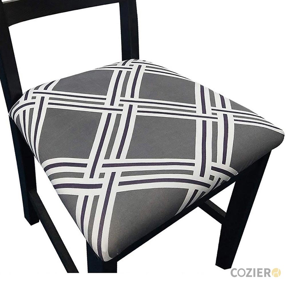 Zazzy Spandex Print Chair Seat Cover(Set of 2)