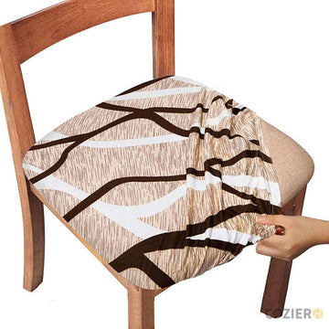 Zazzy Spandex Print Chair Seat Cover(Set of 2)