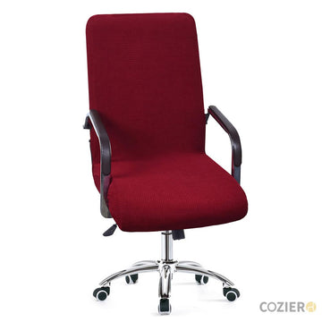 Quant Jacquard Solid Color Office Chair Cover
