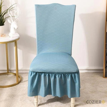 Romal Seersucker Solid Color Dining Chair Cover(Set of 2)