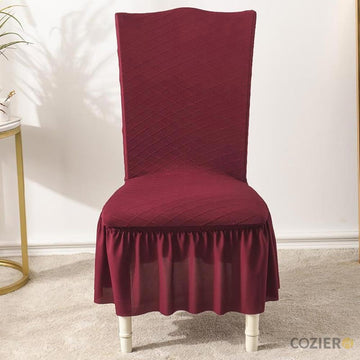 Romal Seersucker Solid Color Dining Chair Cover(Set of 2)