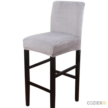 Nevus Velvet Solid Color Bar Stool Chair Cover