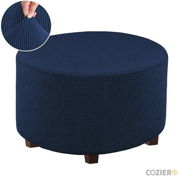 Algor Jacquard Solid Color Ottoman Cover