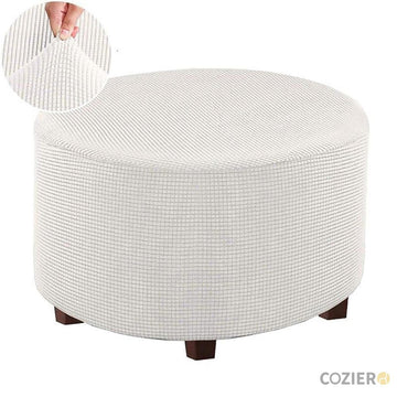 Algor Jacquard Solid Color Ottoman Cover