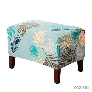 Limes Spandex Print Ottoman Cover