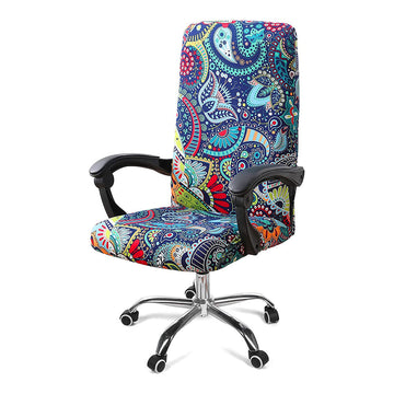 Printed Washable Stretchable Office Chair Cover One Piece