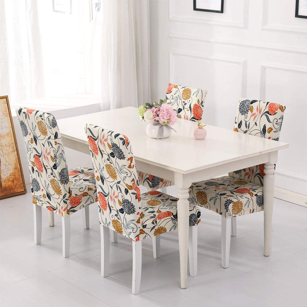 Qursh Spandex Print Dining Chair Cover