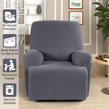 4/6/8 Pieces Seperate Stretch Jacquard Recliner Chair Cover