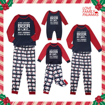 Family Matching Beer Is Like Family Look Pajama Set