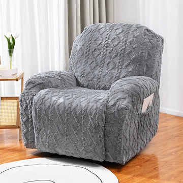 4/6/8 Pieces Thick Plush Soft Seperate Recliner Chair Cover