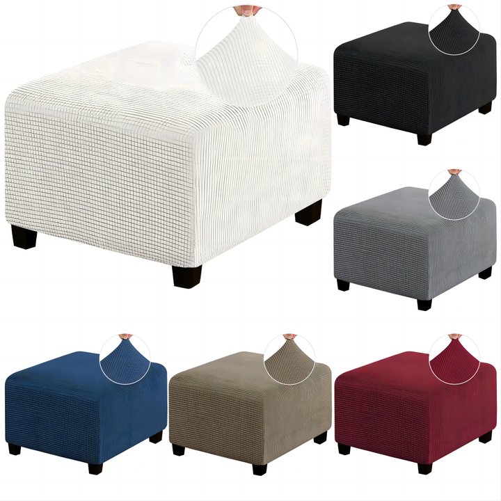 Stretch Ottoman Cover Ottoman Slipcovers Square for Living Room Foot