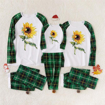 Family Matching Sunflower Family Look Pajama Set