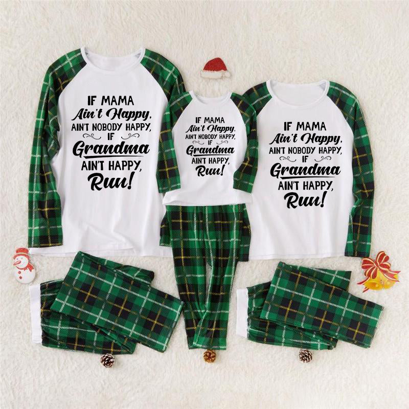 Family Matching Grandma Aint Happy Run Family Look Pajama Set