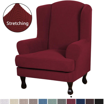 Split Stretch Wing Back Armchair Slipcovers (2 Pieces)