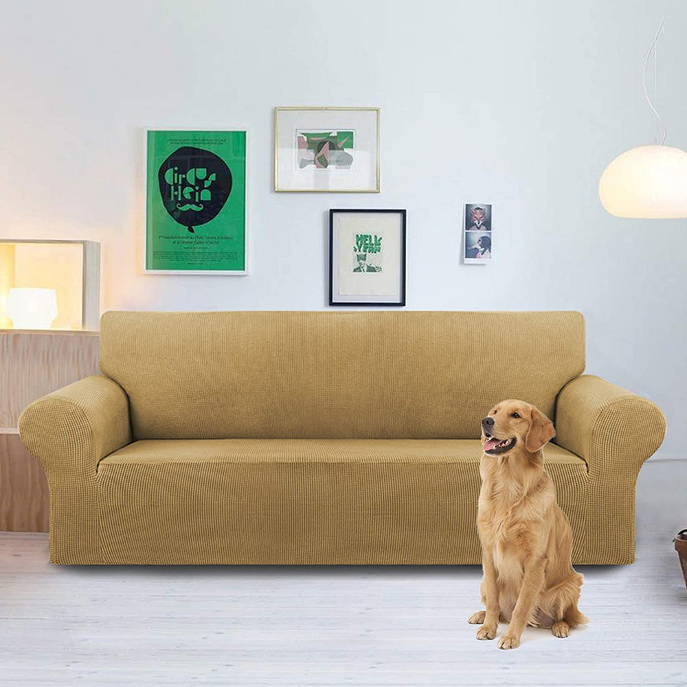 coziero sofa cover stretchable solid color 4 seater